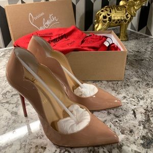 Christian Louboutin Hot Chick Patent Nude 100 mm